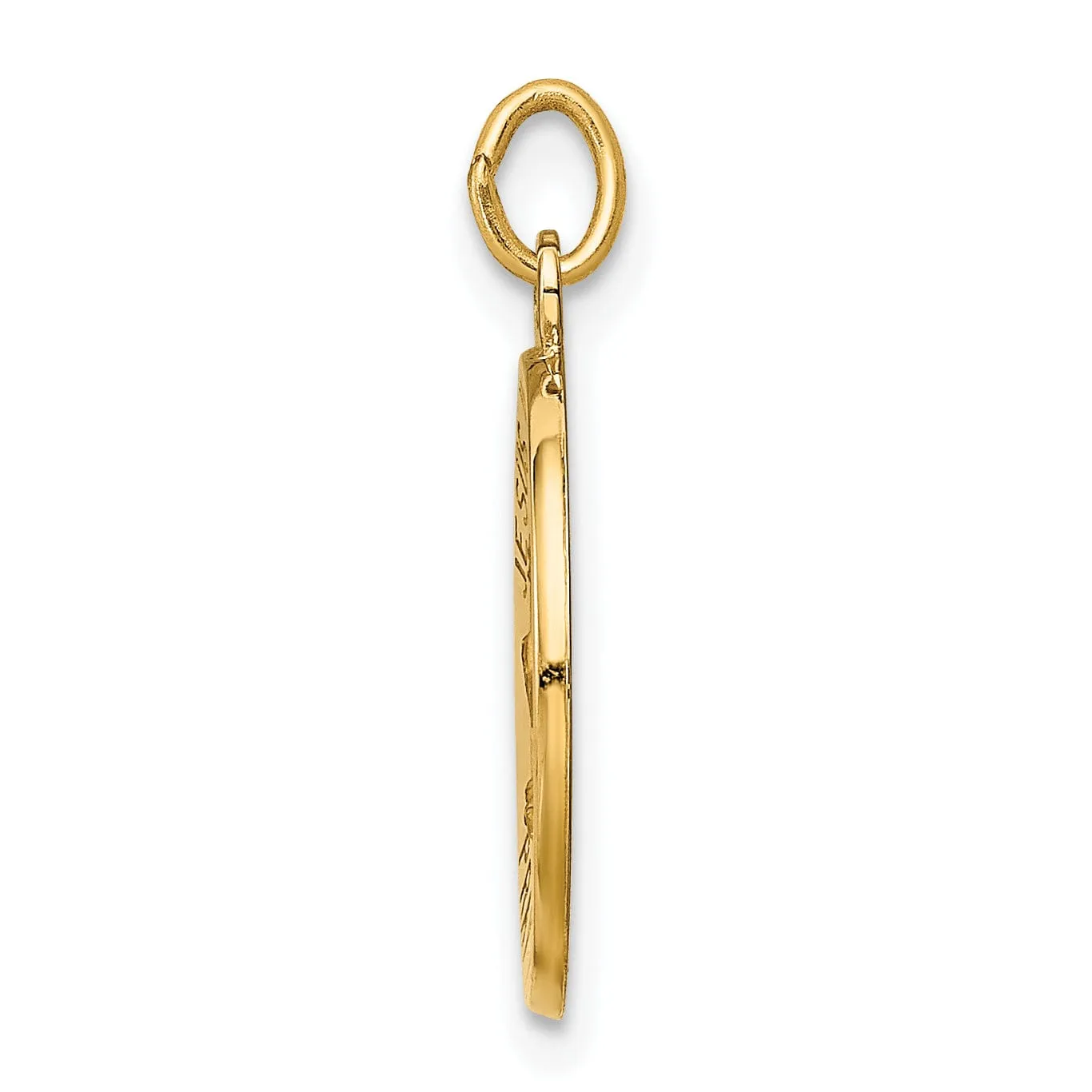 14k Yellow Gold Jesus Mary Joseph Medal Pendant