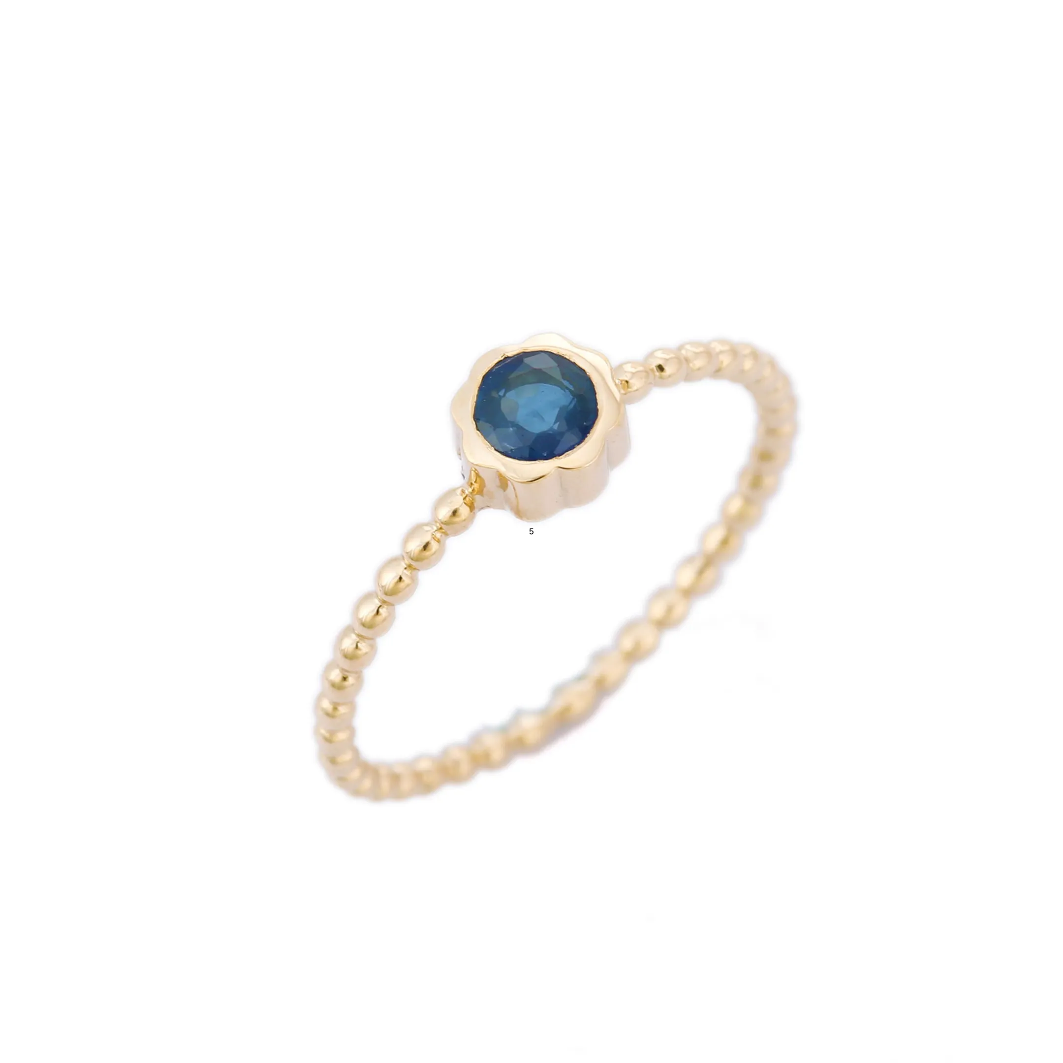 14K Yellow Gold Sapphire Ring