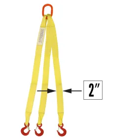 2"x20' (1 ply) Triple Leg Nylon Sling w/ Master Link & Sling Hook