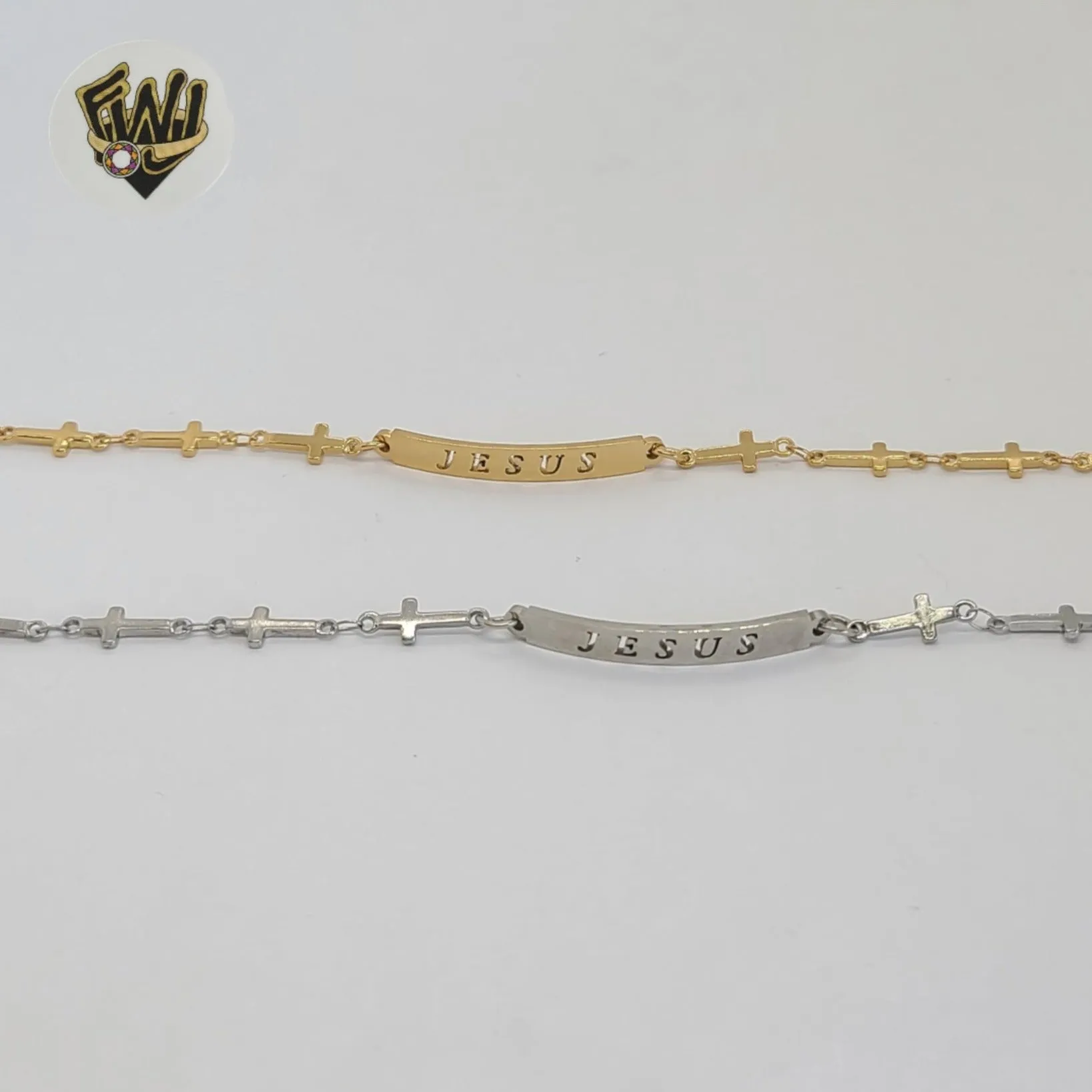 (4-4136) Stainless Steel - 5m Religious Link Bracelet.