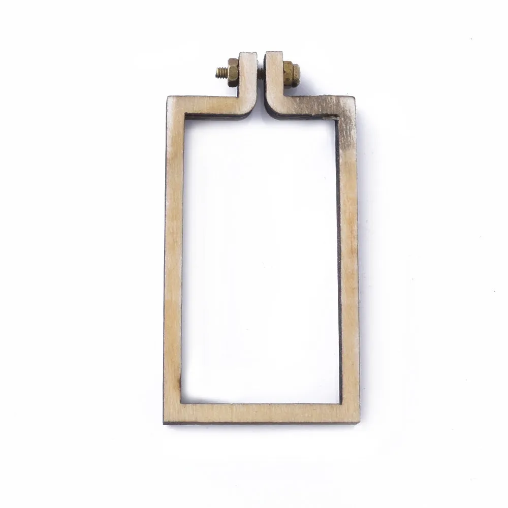 50*30mm rectangle Mini Embroidery Hoop Lasercut Frame Cross Stitch Frame Tiny Embroidery Pendant Tiny Hoop diy Embroidery Pendant 1pcs