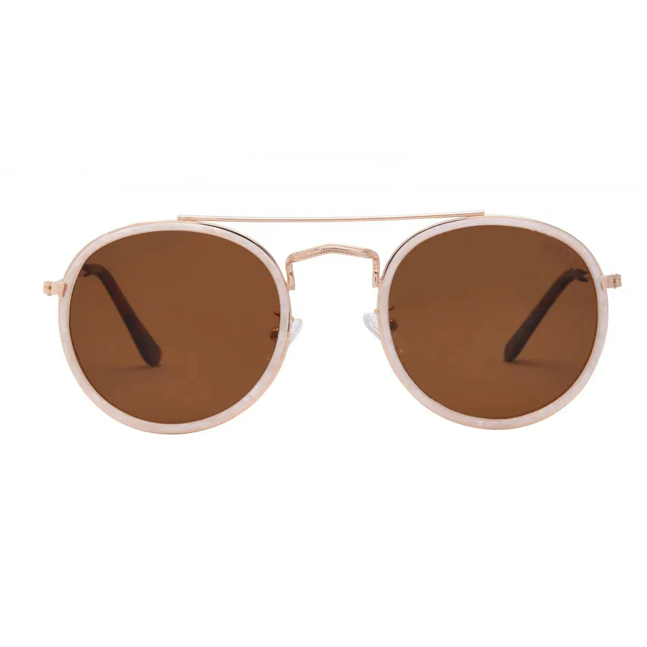 All Aboard Polarized Sunglasses, Pearl/Brown | I-SEA