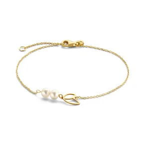 Belleville Noémi 14 karat gold bracelet with freshwater pearls