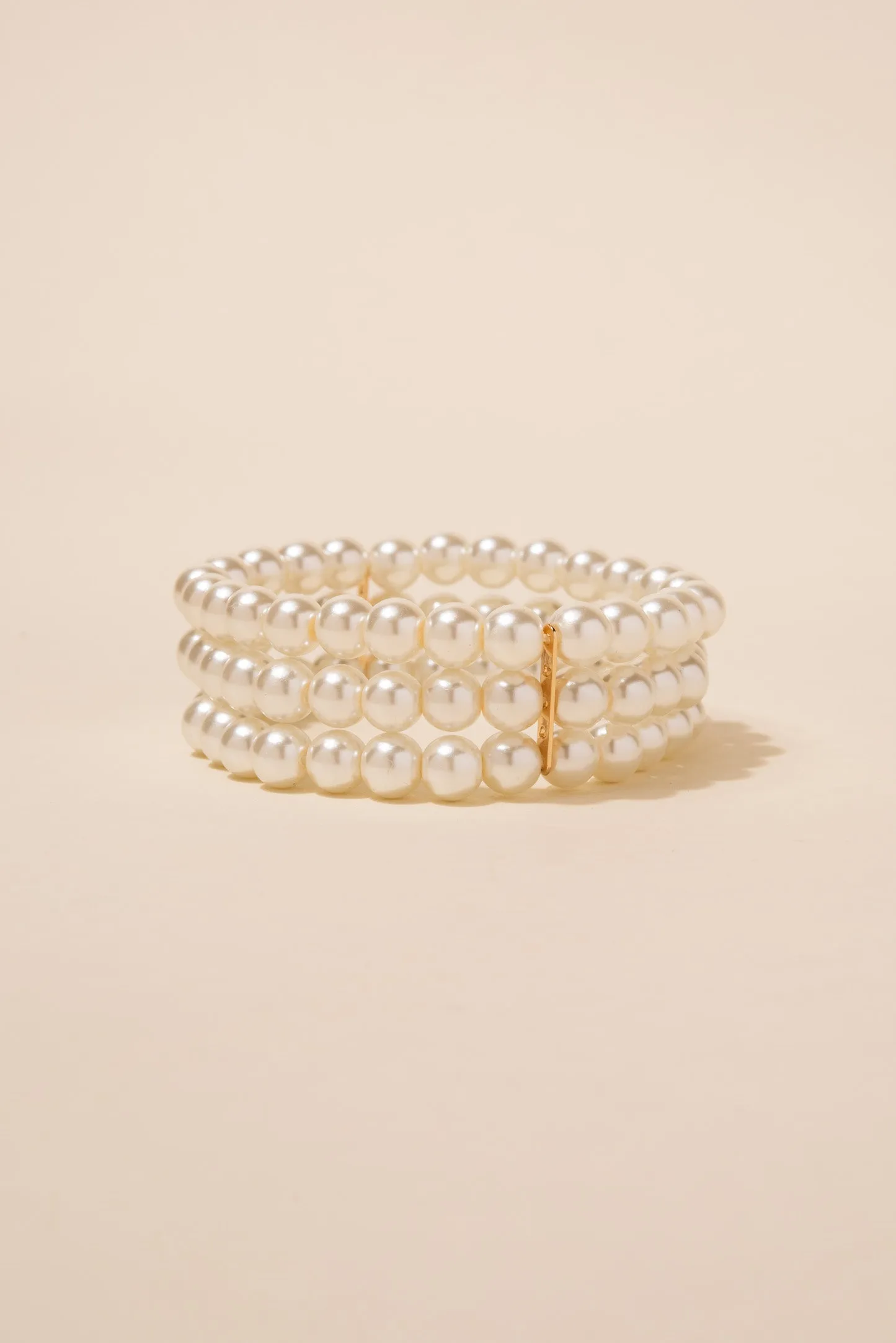 Bette Triple Strand Pearl Stretch Bracelet