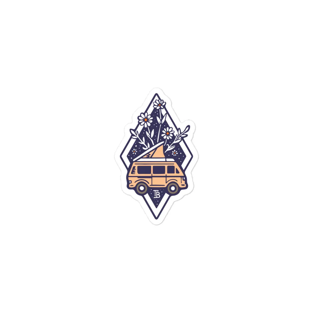 Bloom Peach Van Sticker
