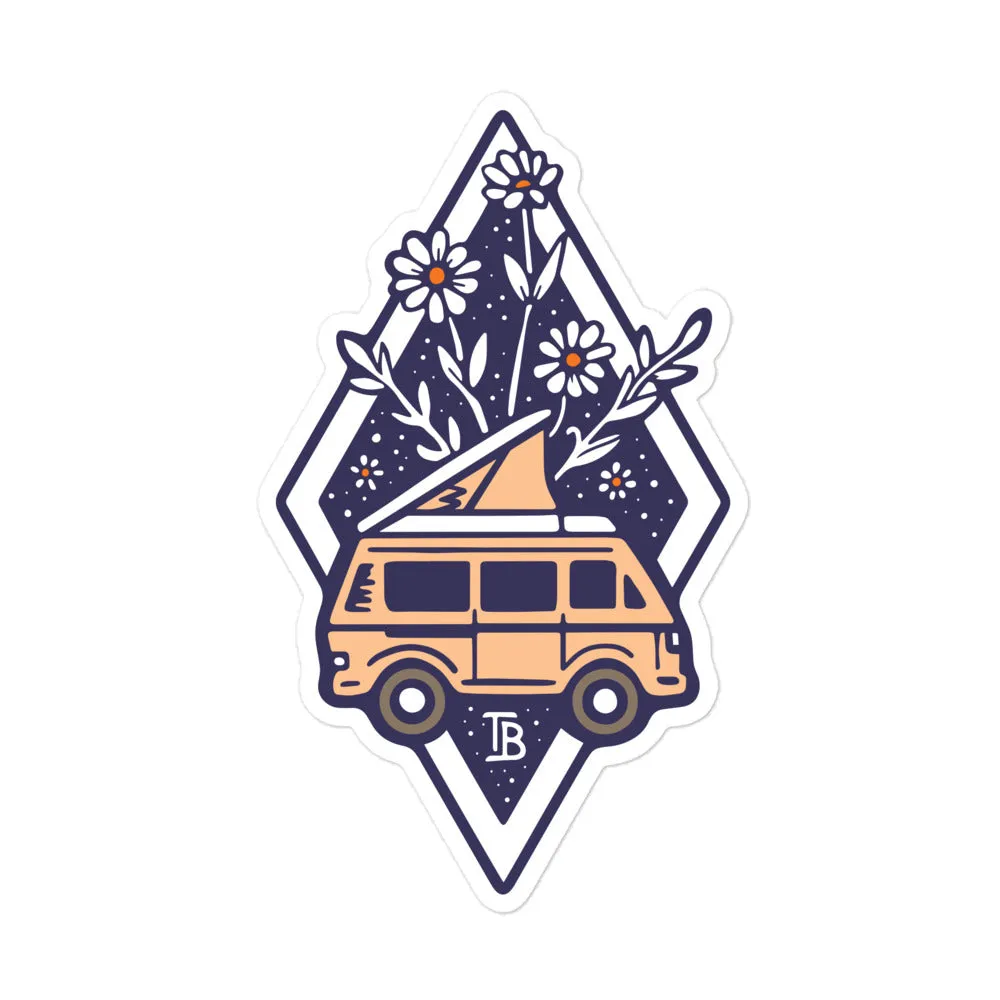 Bloom Peach Van Sticker