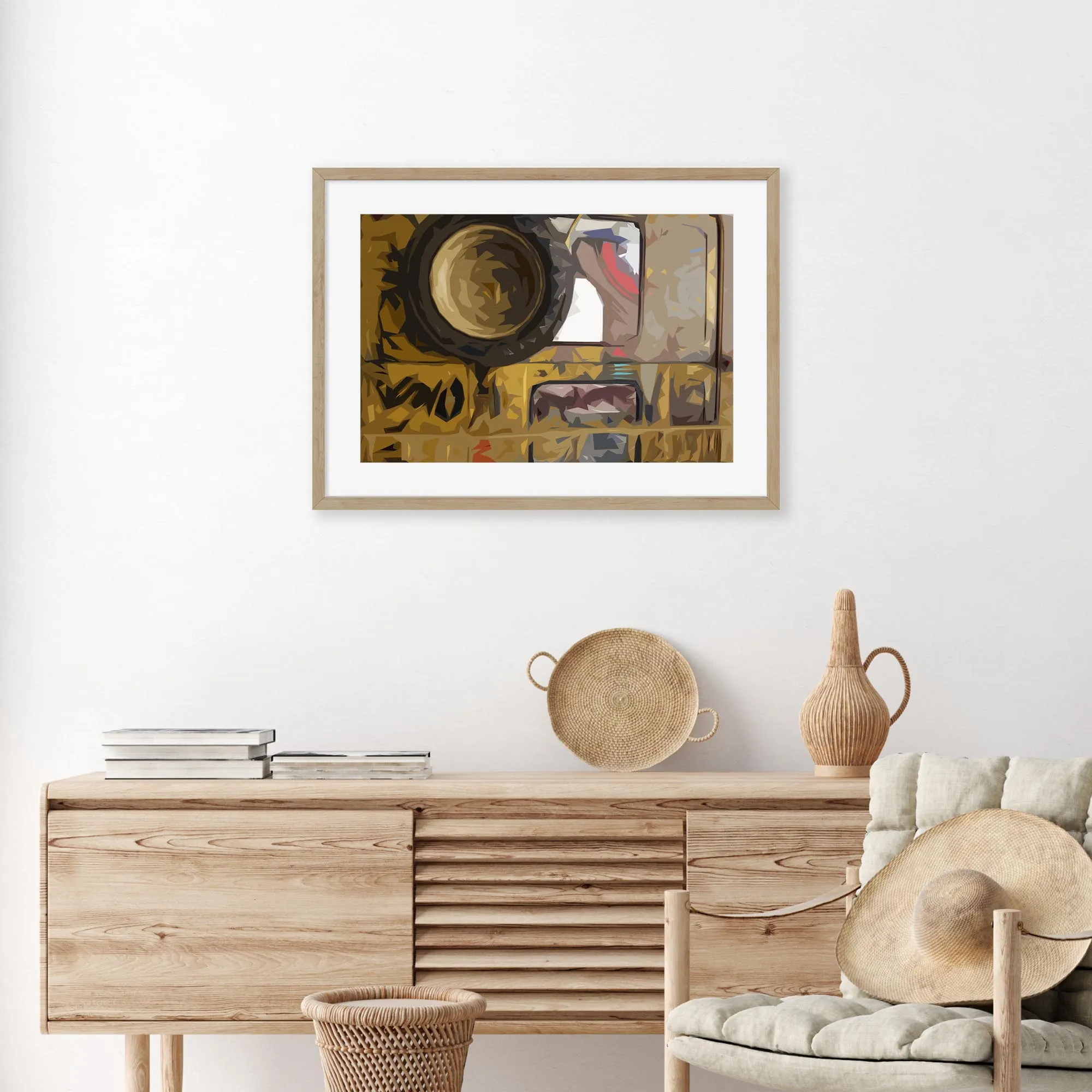 Brushed Abstract Van Framed Art