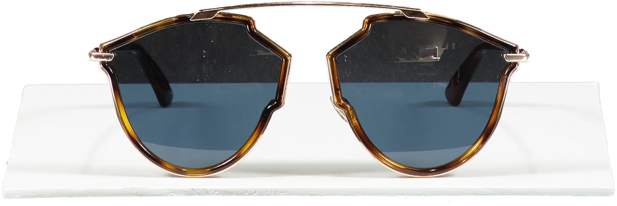 Christian Dior Metallic Gold / Brown Tortoise  'so Real Rise' Sunglasses