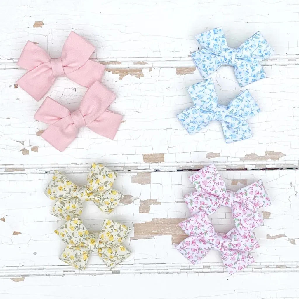 Fabric Hair Bow Sets