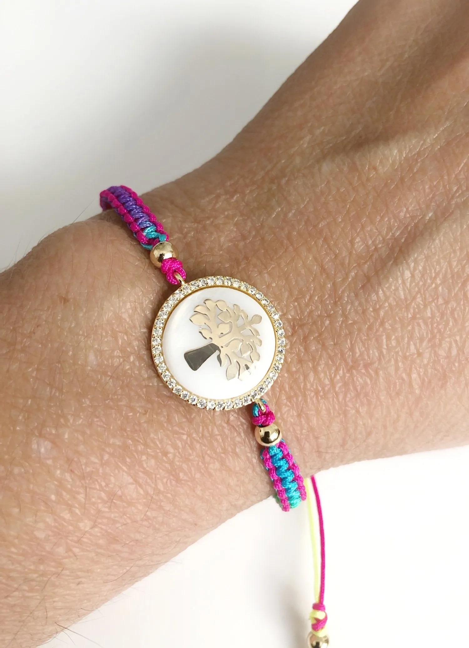 Family Tree Yoga Bracelet Adjustable One Size Charm