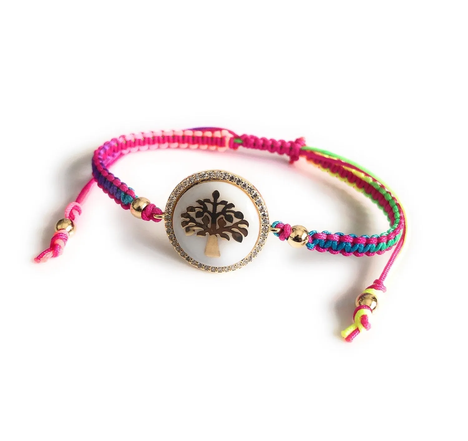Family Tree Yoga Bracelet Adjustable One Size Charm