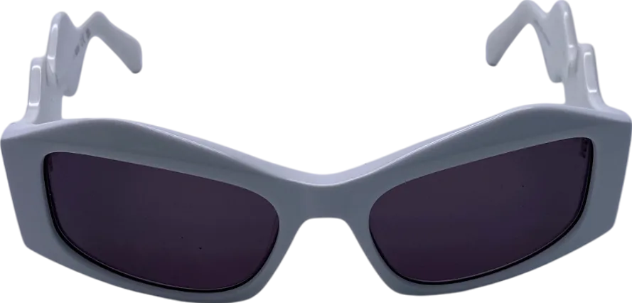 GCDS White Wave Temple Sunglasses One Size
