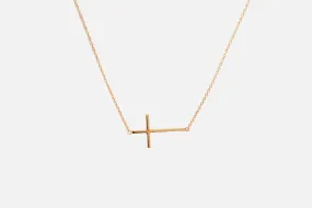 Rosy Horizontal Cross Necklace 16 inch Sale