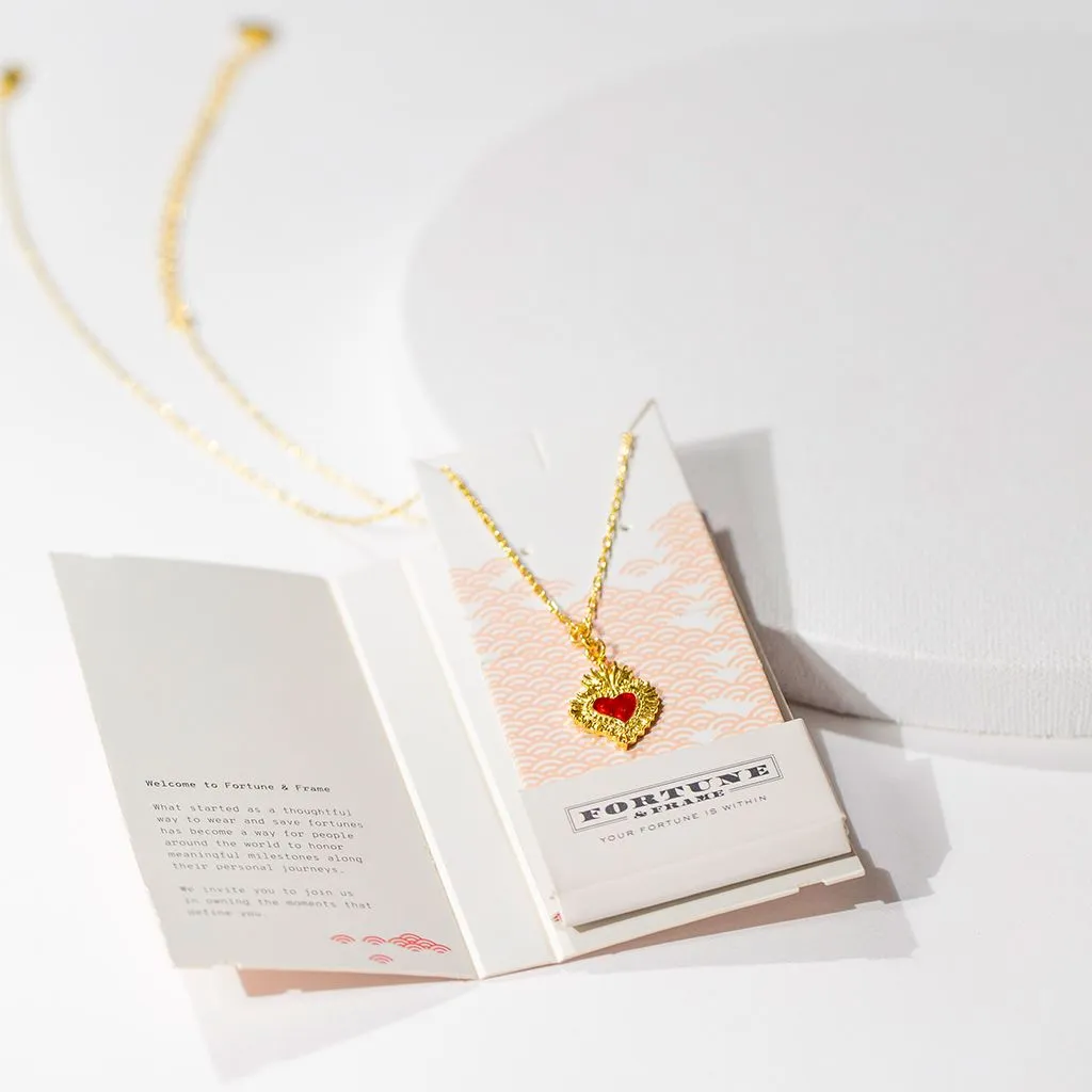 Sacred Heart Pendant - Gold