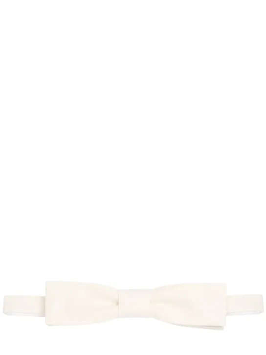 Saint Laurent   Rectangle cotton bow tie 