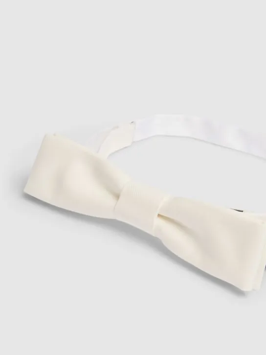 Saint Laurent   Rectangle cotton bow tie 