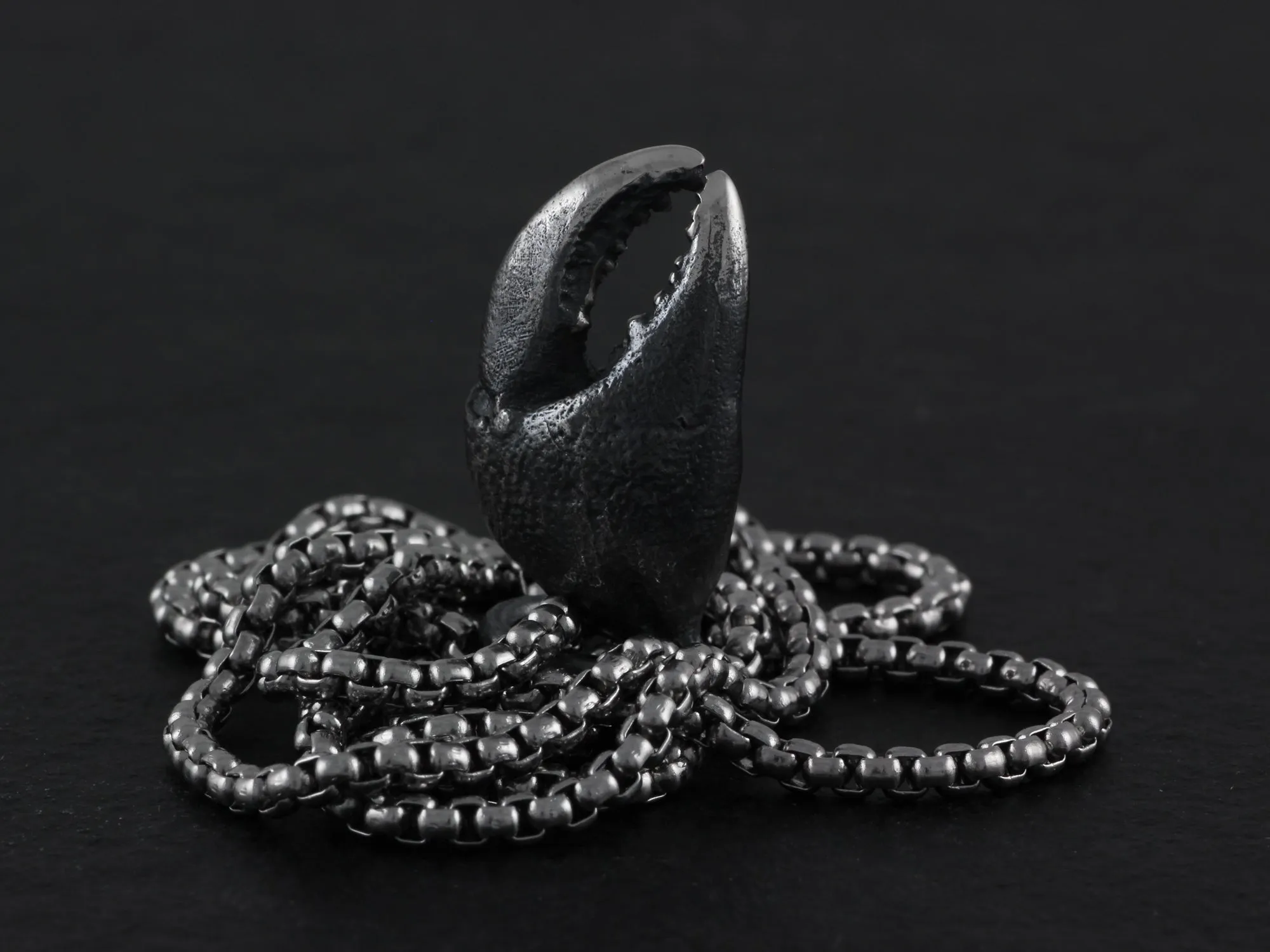 Sterling Silver Crab Claw Necklace