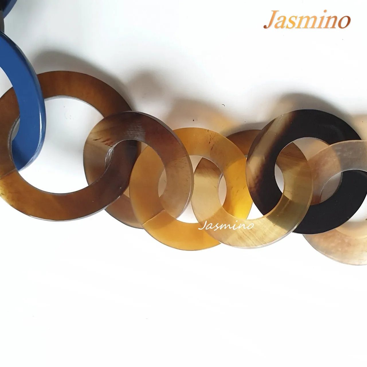 Stunning Handmade Necklace J17410, Made by Buffalo Horn and Lacquer