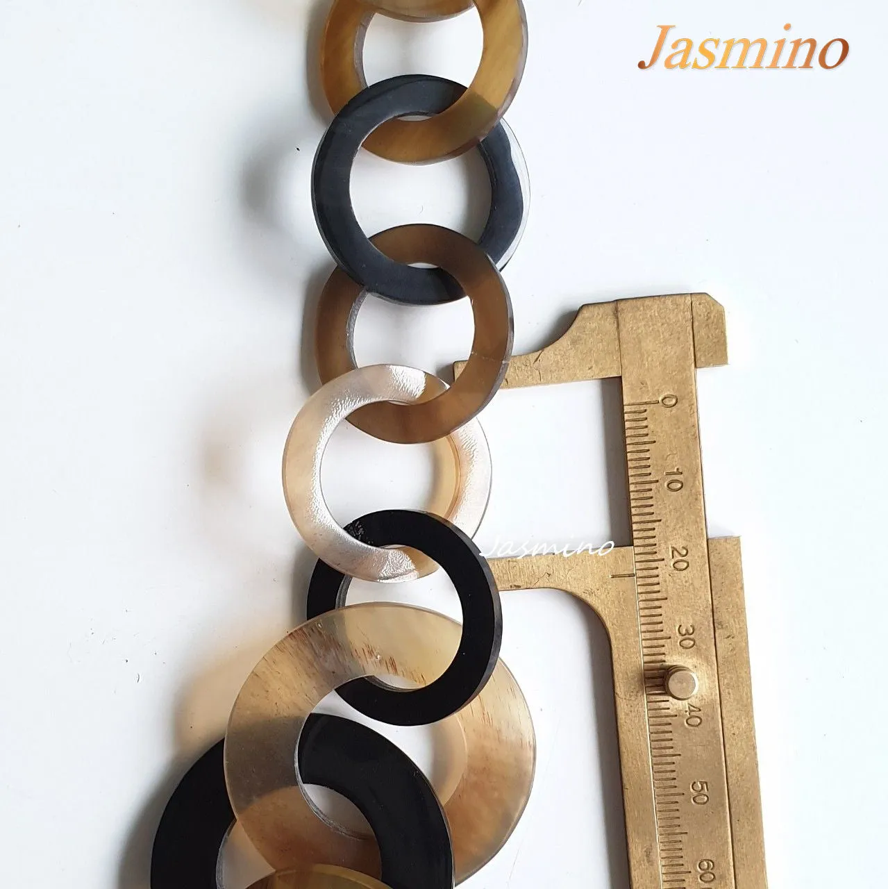 Stunning Handmade Necklace J17410, Made by Buffalo Horn and Lacquer