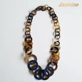 Stunning Handmade Necklace J17410, Made by Buffalo Horn and Lacquer
