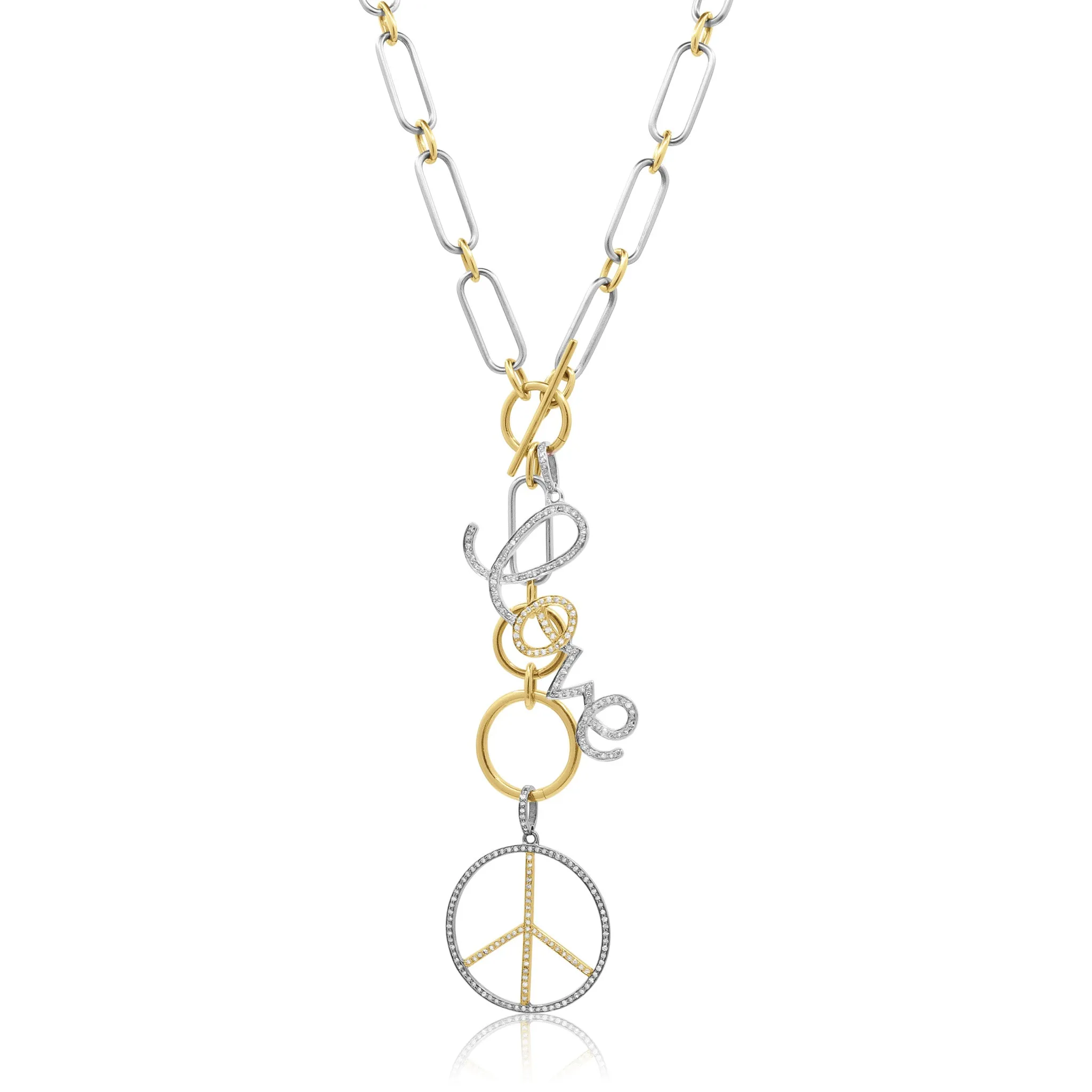 Two-Tone Multi Charm Necklace