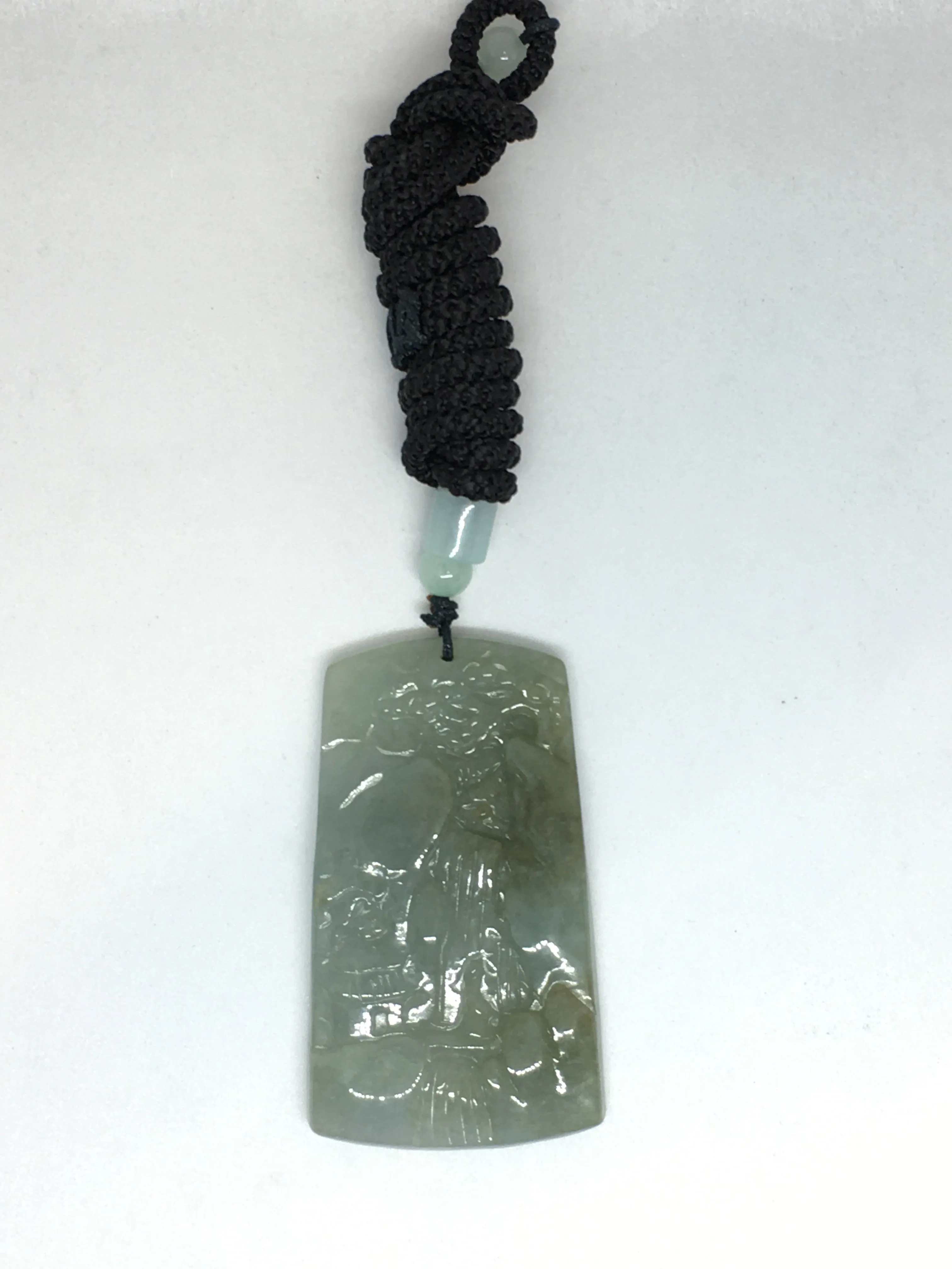 Unique Natural Jadeite Jade Landscape Pendant Necklace-Birthday Gifts Ideas