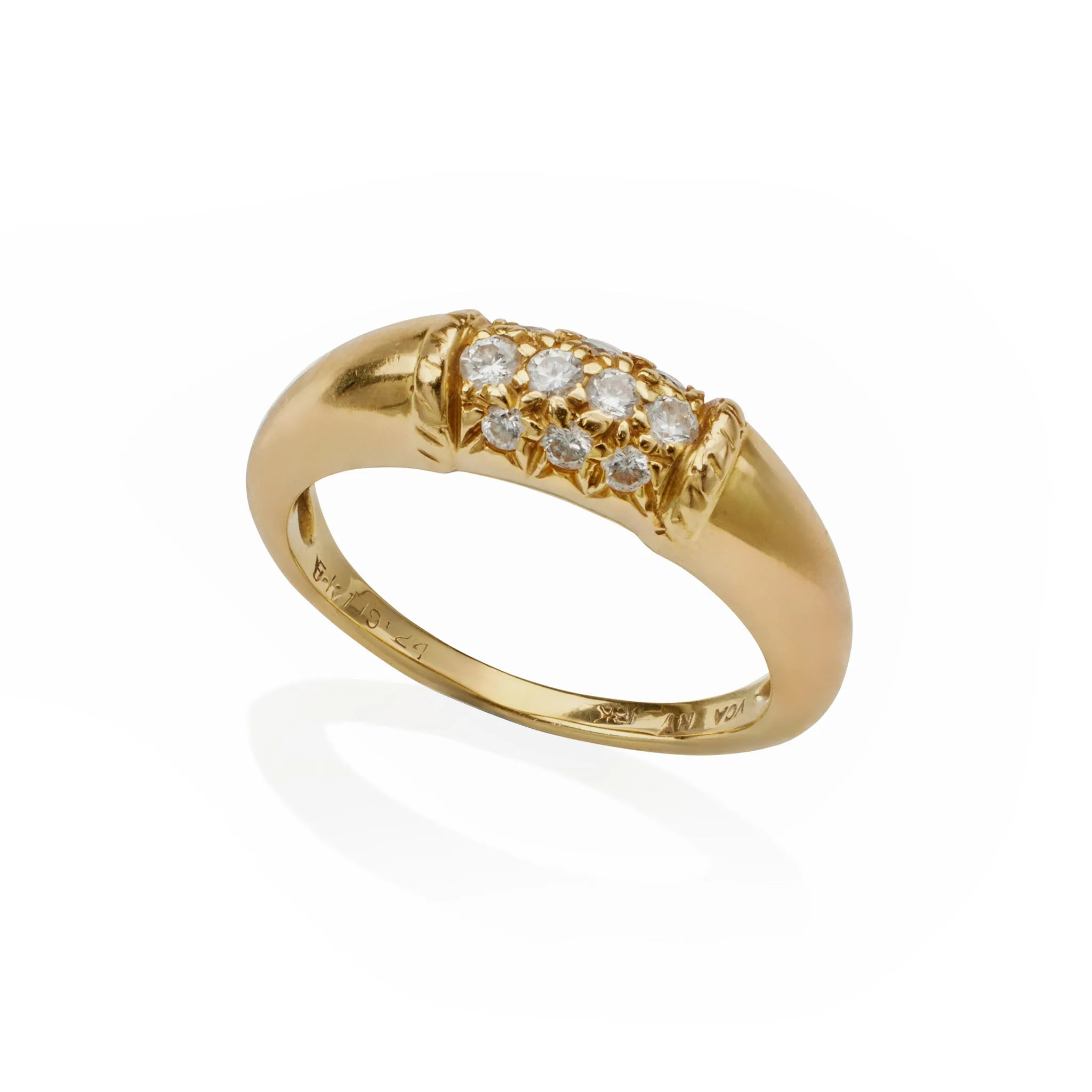 Van Cleef & Arpels 18K Gold and Diamond "Philippine" Ring